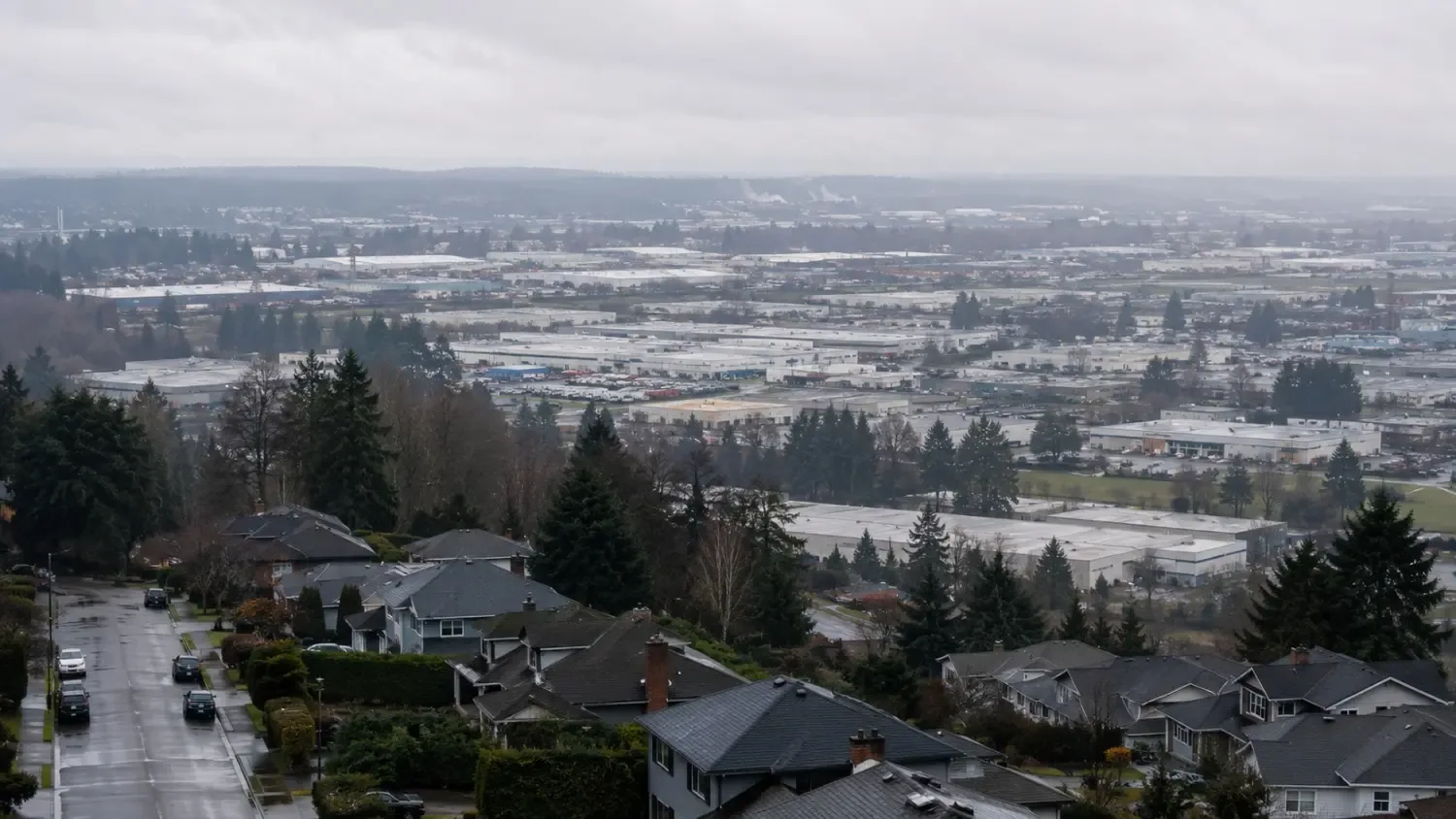 Kent, WA homes and the valley's commercial district served by Westside Comfort Solutions