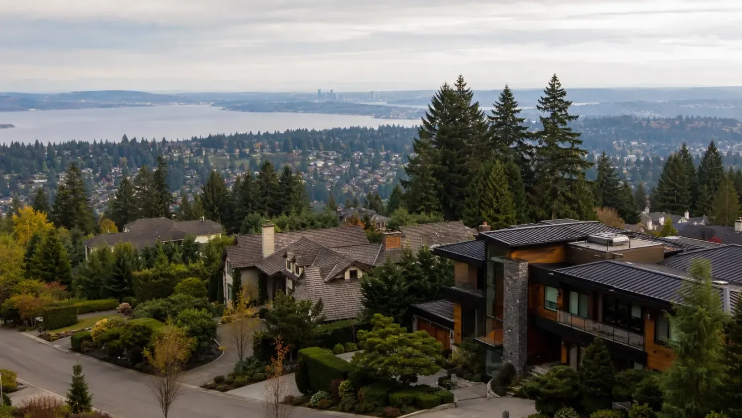Newcastle, WA hillside homes served by Westside Comfort Solutions