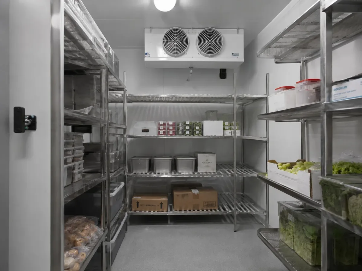 Commercial walk-in refrigeration cooler serviced by Westside Comfort Solutions in Renton, WA