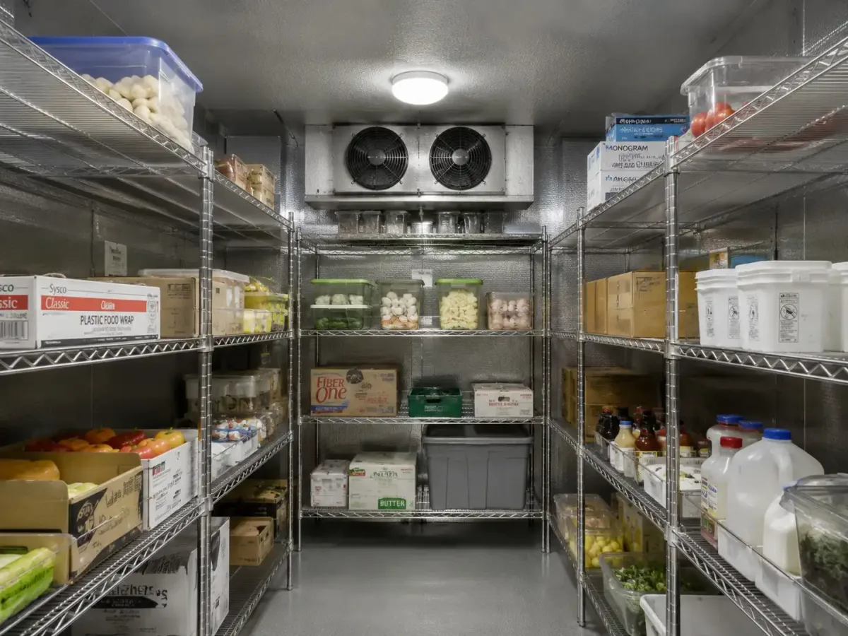 Commercial walk-in refrigeration cooler serviced by Westside Comfort Solutions in Washington