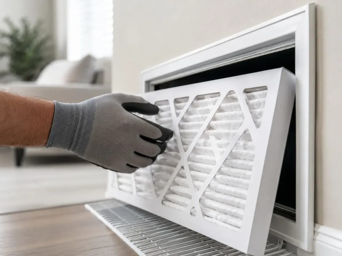 Indoor air quality filter replacement by Westside Comfort Solutions for Washington homes
