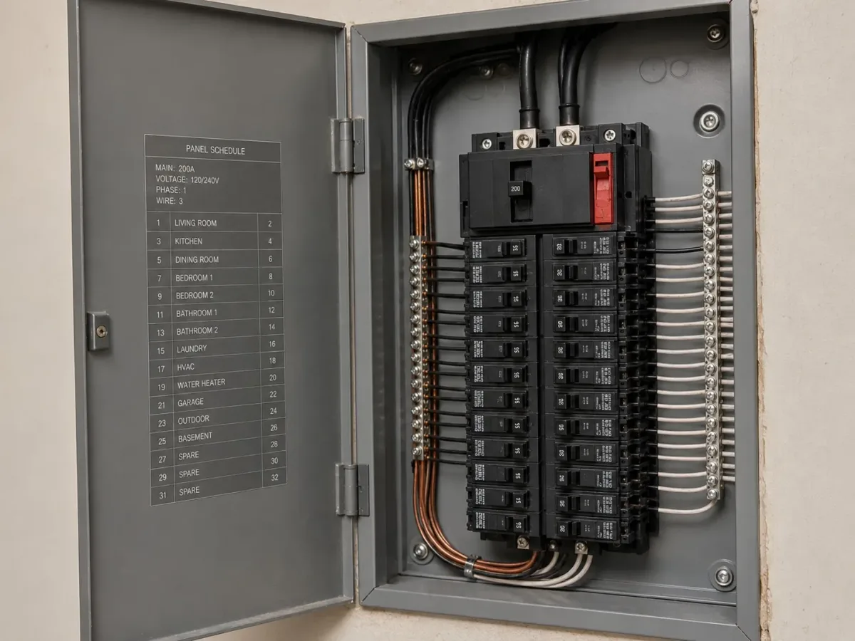 Residential electrical panel installation by the licensed electricians at Westside Comfort Solutions in Renton, WA